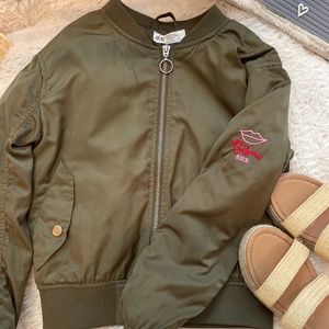 Girls army green jacket